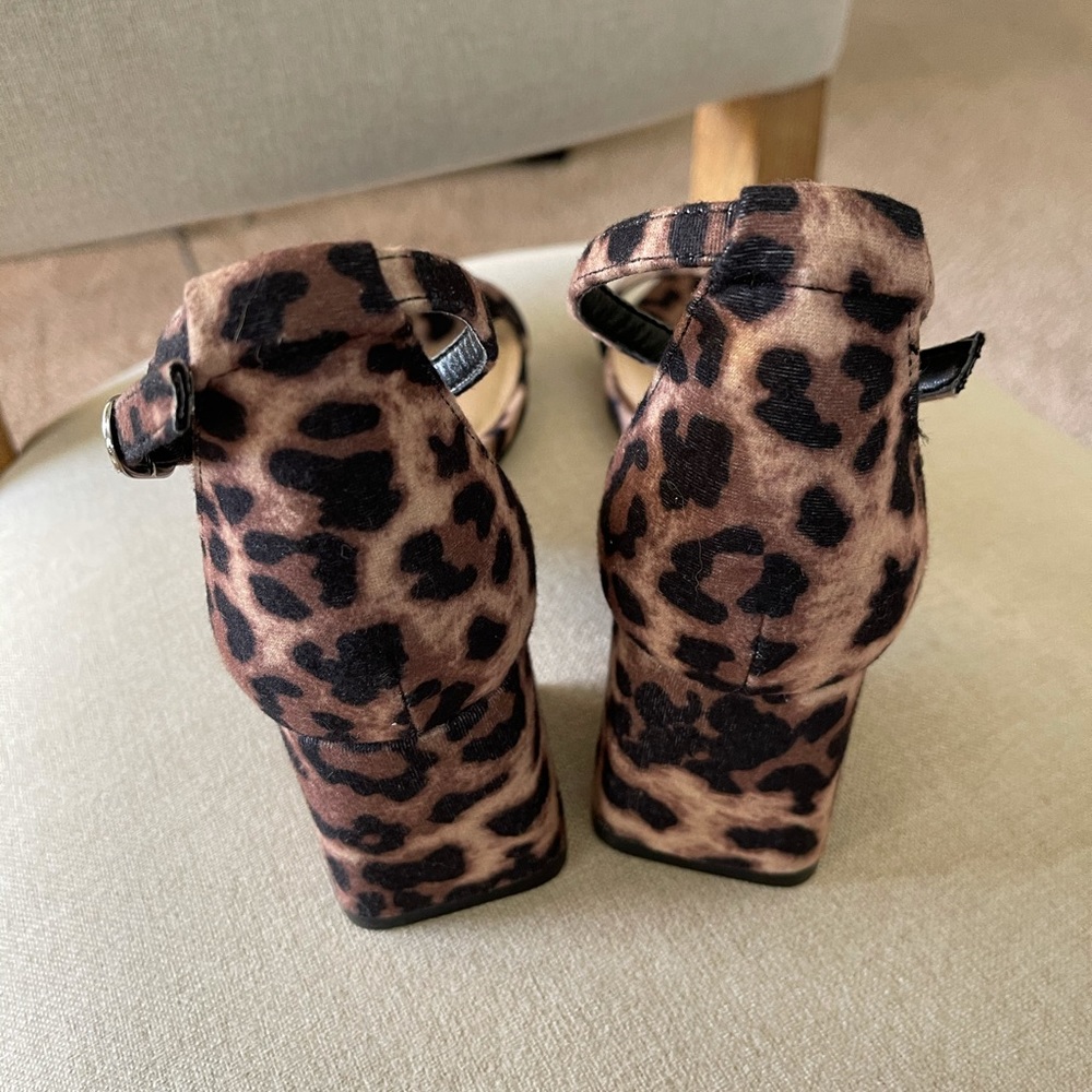 Steve Madden Leopard Print Marisa Block Heels - image 3